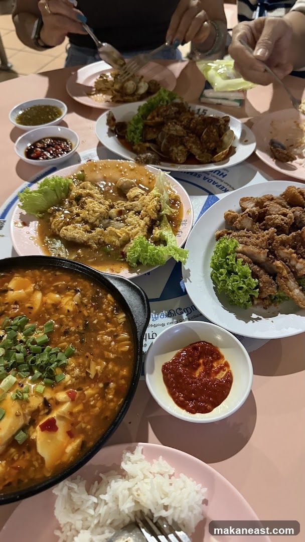Table with various dishes