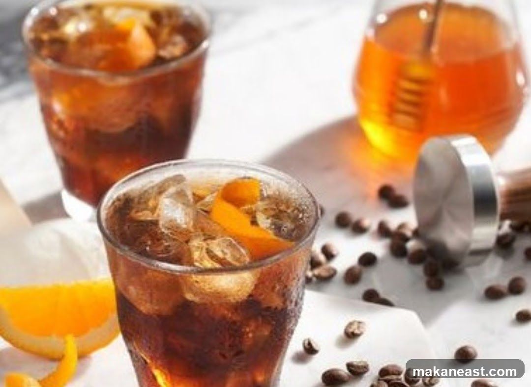 Iced Coffee with Orange and Honey