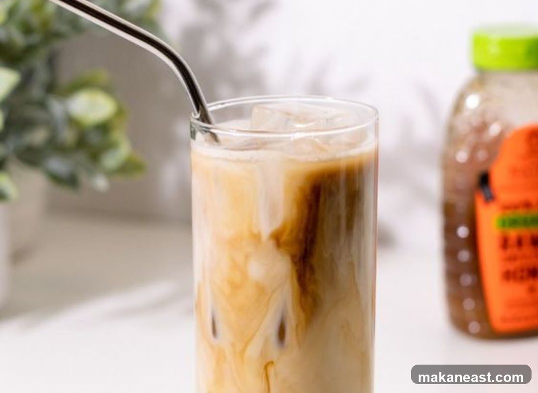 Iced Coffee with Cream and Swirls
