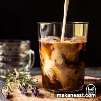Iced coffee with cream