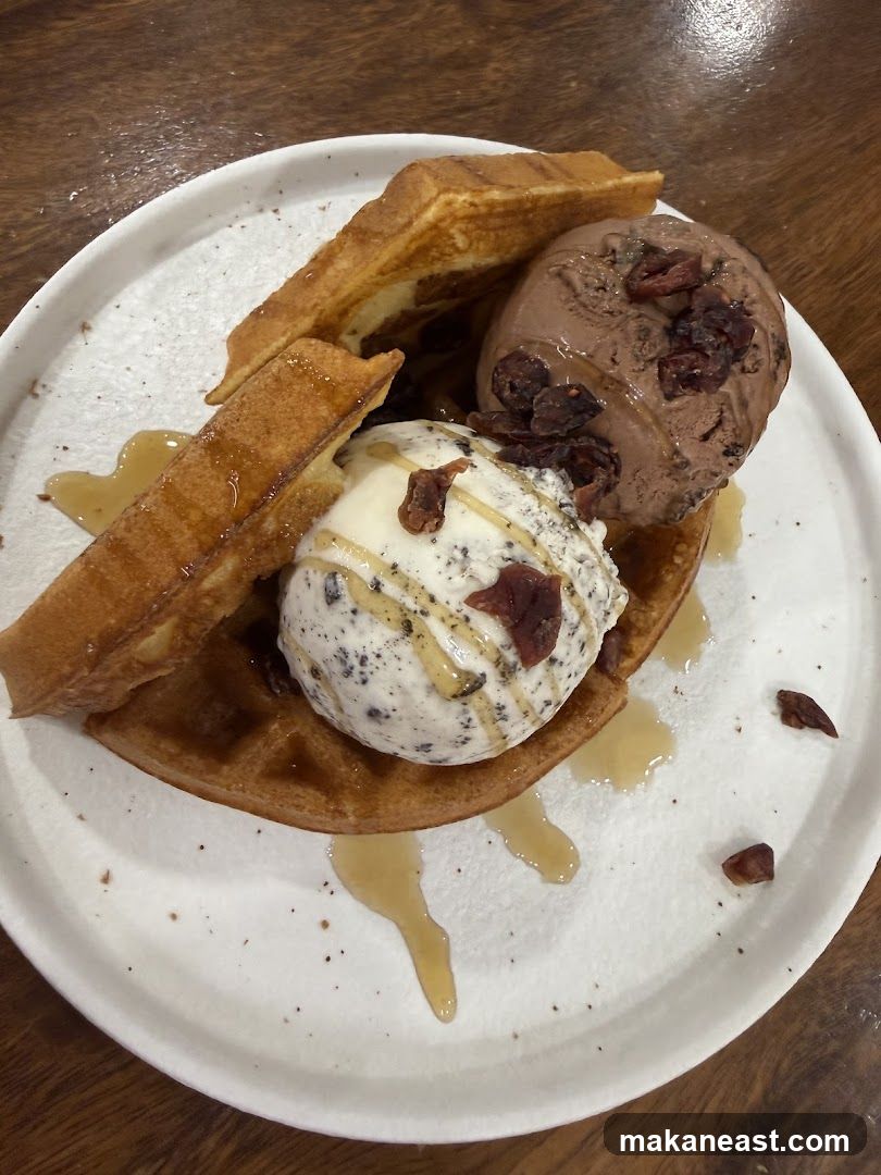 Waffle with Ice Cream