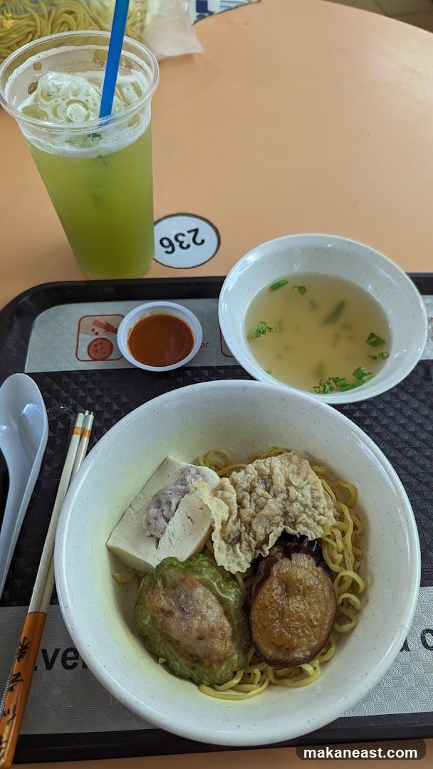 Noodles with Toppings and Drink