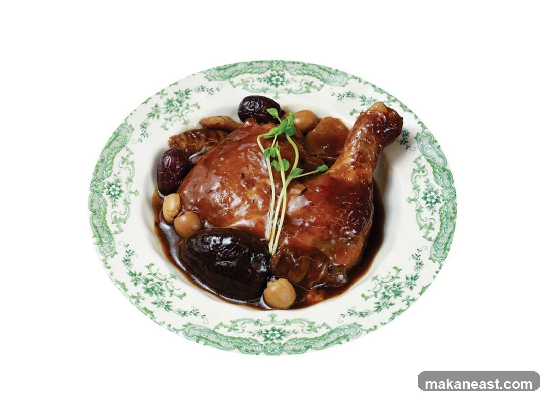 Braised Duck Leg with Dates and Chestnuts