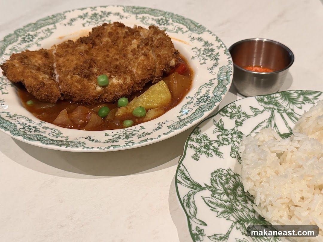 Fried Chicken with Curry and Rice