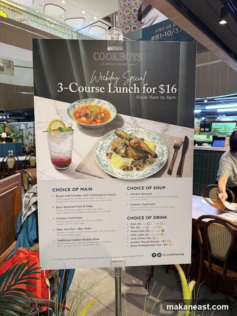 COOKBOYS Weekday Special 3-Course Lunch