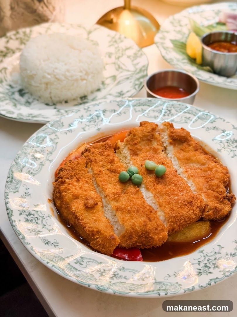 Breaded Chicken Cutlet with Rice
