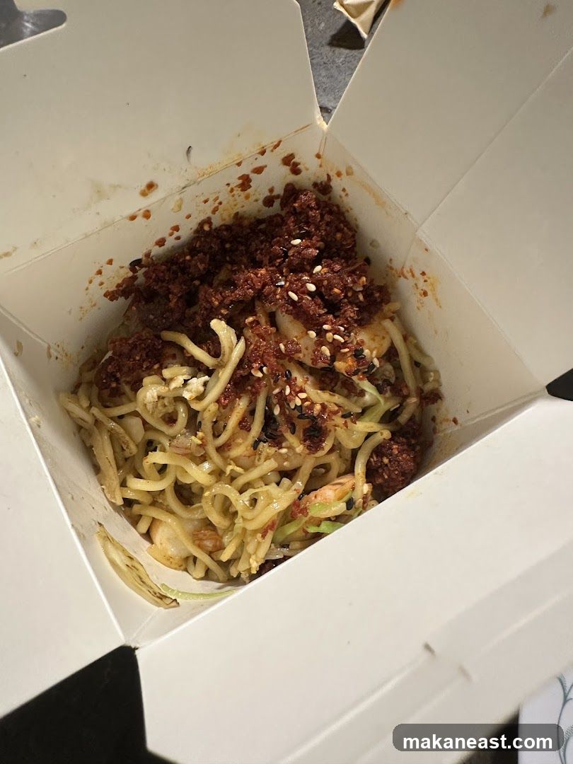 Noodle Dish in Takeout Box