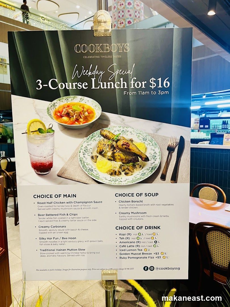 Cookboys Weekday Special 3-Course Lunch
