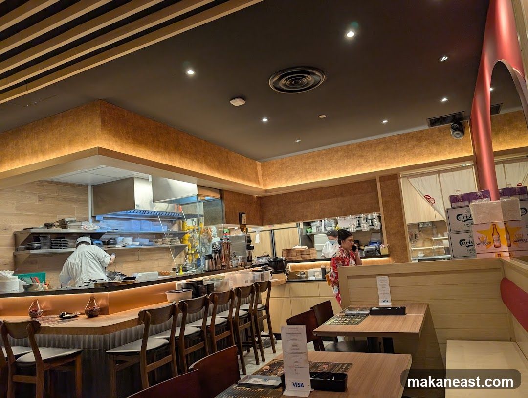 Restaurant Interior with Open Kitchen