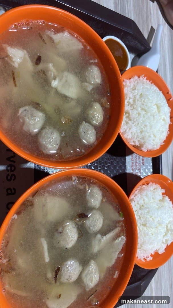 Bowls of Soup with Rice