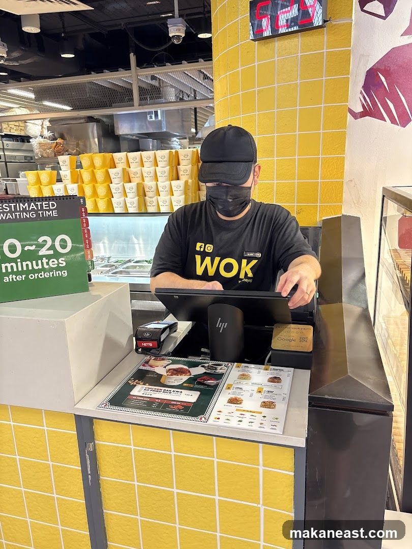Counter with Staff and Menu