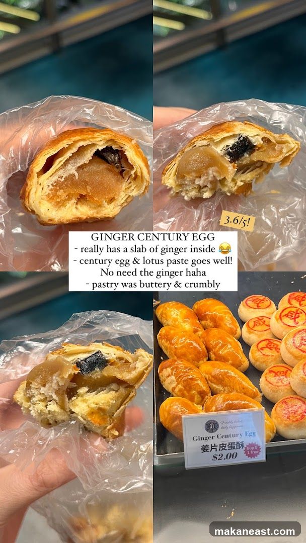 Ginger Century Egg Pastry