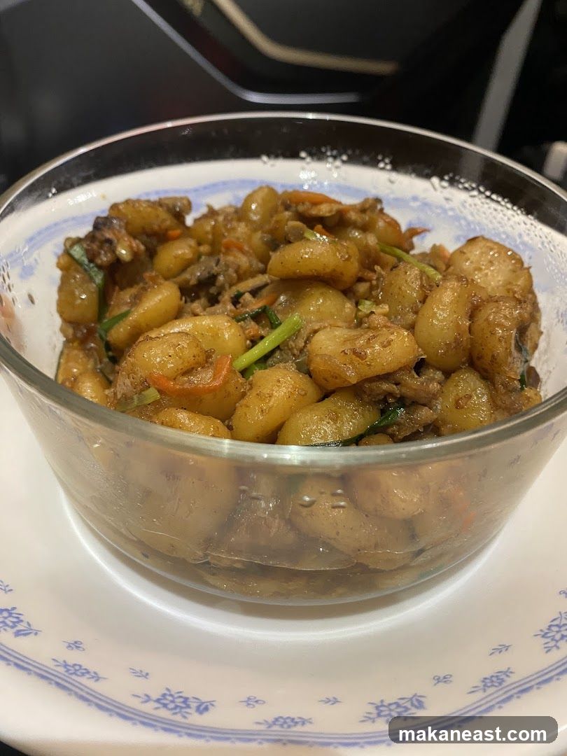 Bowl of Stir-Fried Gnocchi