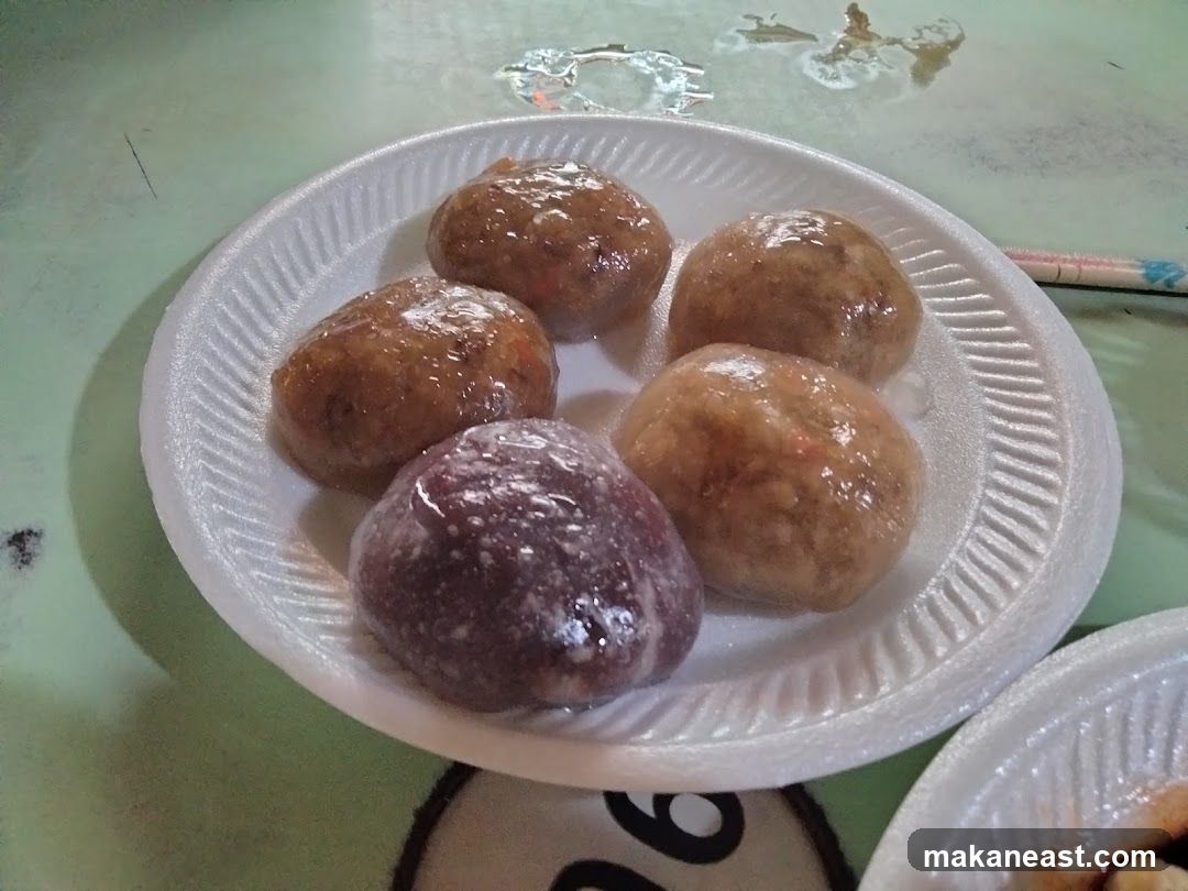 Five Meatballs on a Plate