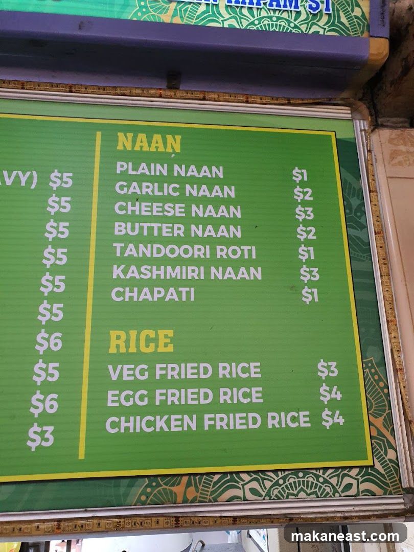 Indian Menu
