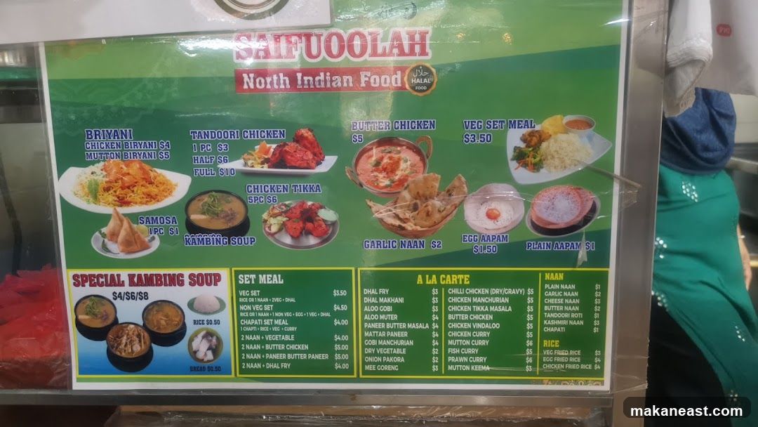 Saifuoolah North Indian Food Menu