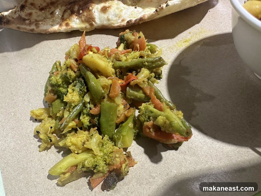 Vegetable Stir-fry with Naan
