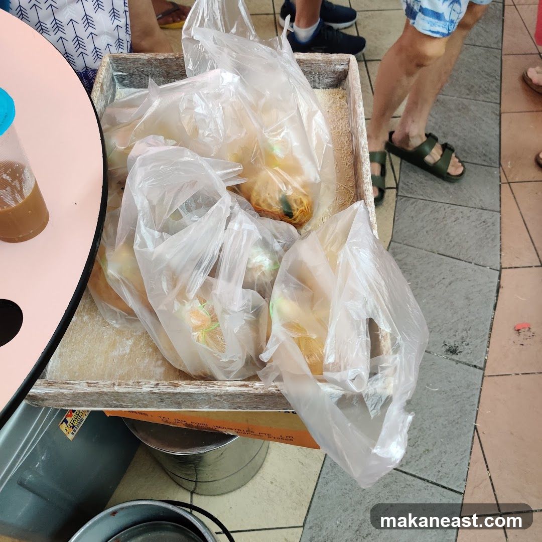 Food items in plastic bags