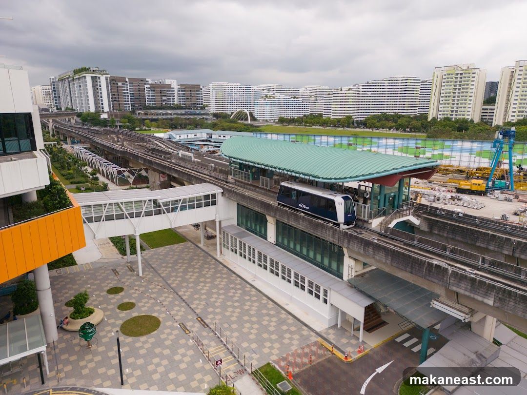 Elevated Train Station and Residential Buildings