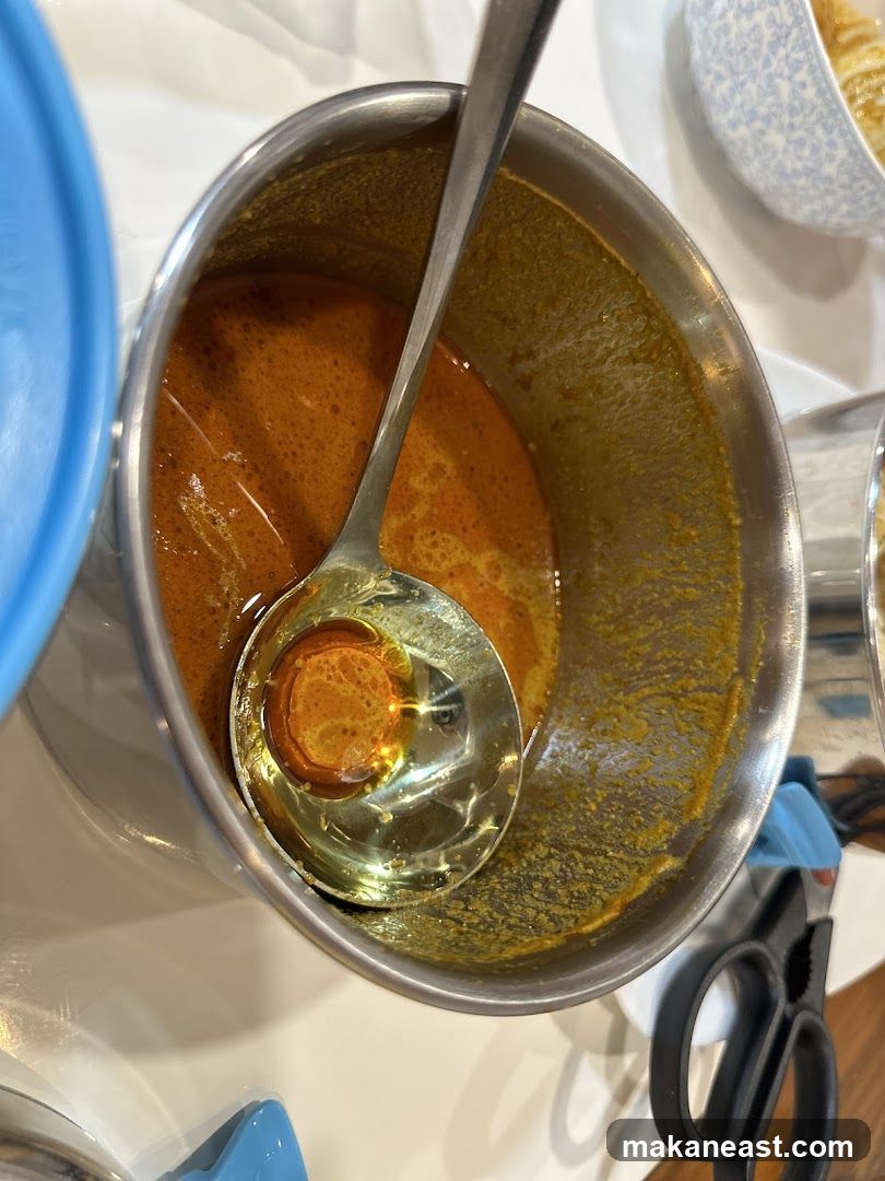 Sauce in a Metal Bowl