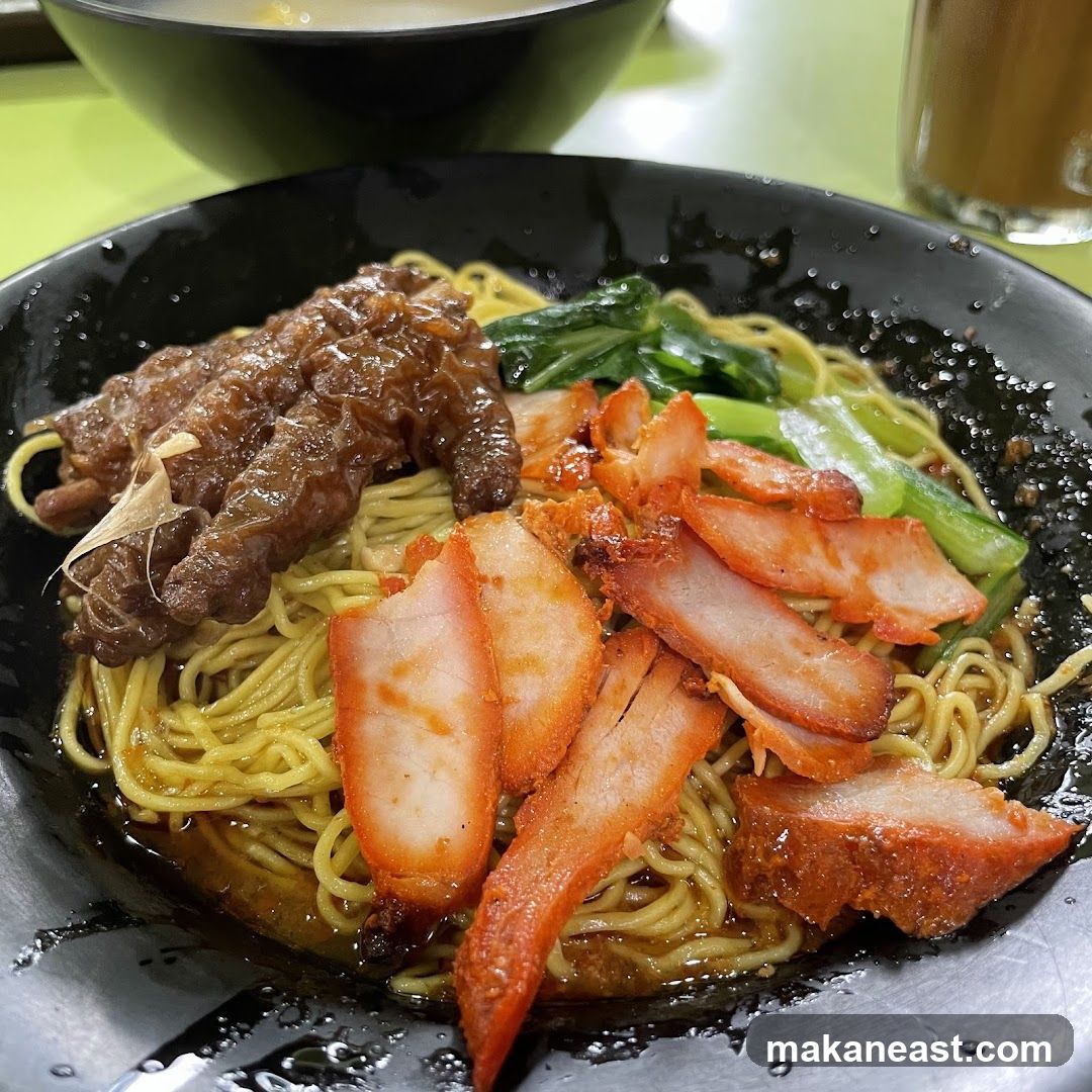 Noodles with Char Siu and Braised Chicken Feet