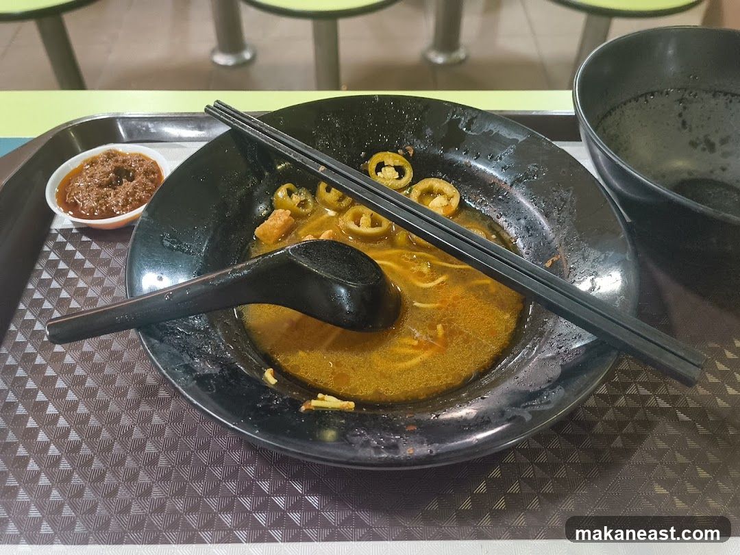 Partially Eaten Noodle Dish