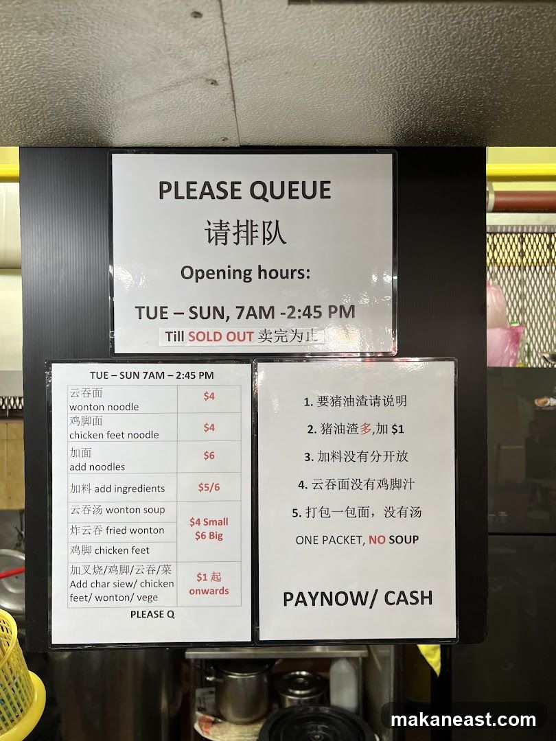 Menu and Ordering Information