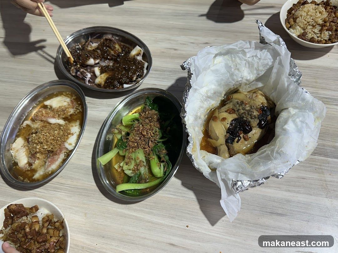 Various Dishes on a Table