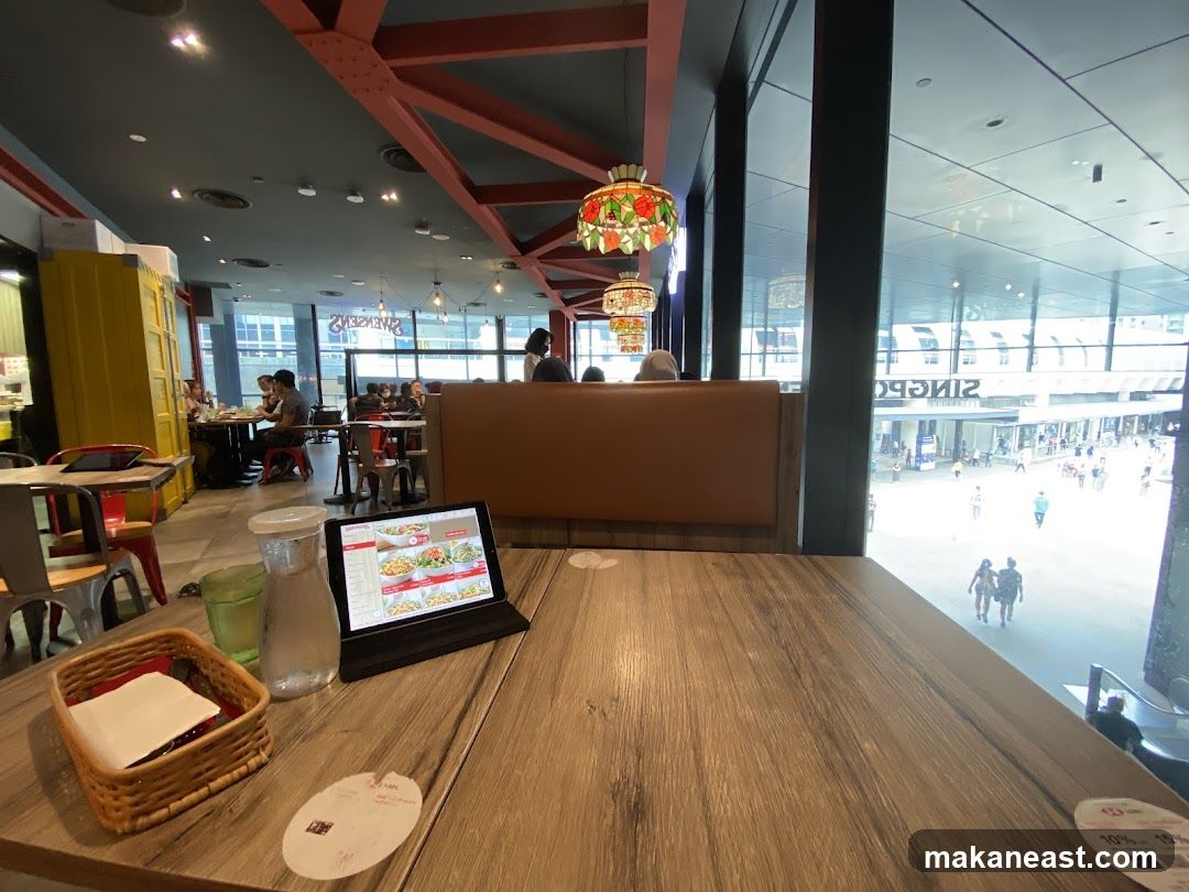 Restaurant Interior with Digital Menu