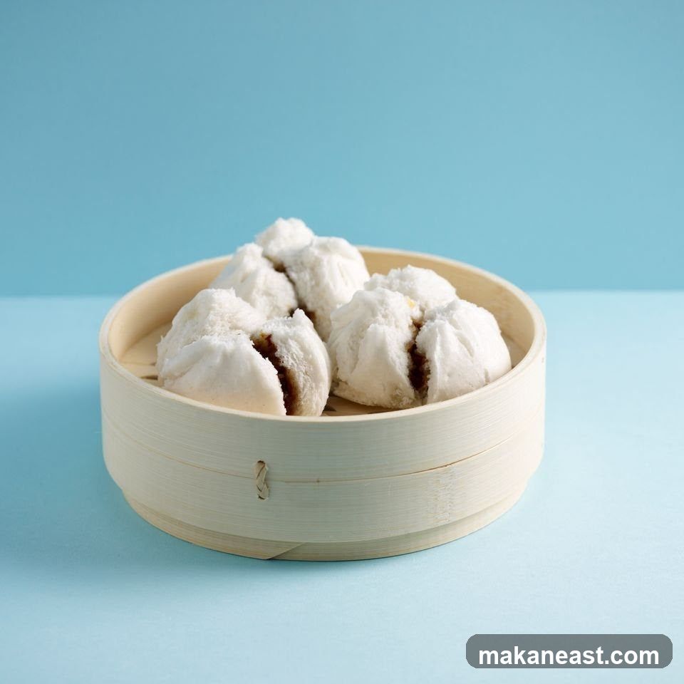 Steamed Buns in a Bamboo Steamer