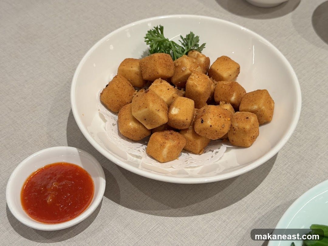 Fried Tofu Bites with Dipping Sauce