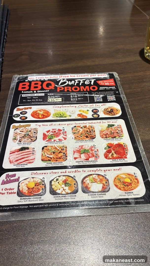 Korean BBQ Buffet Promo