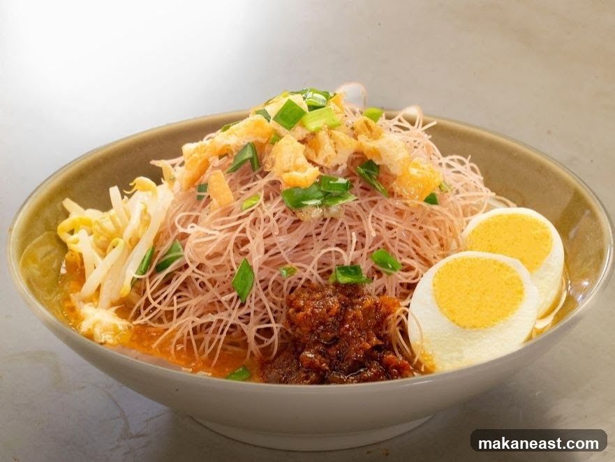 Noodle Dish with Eggs and Sprouts