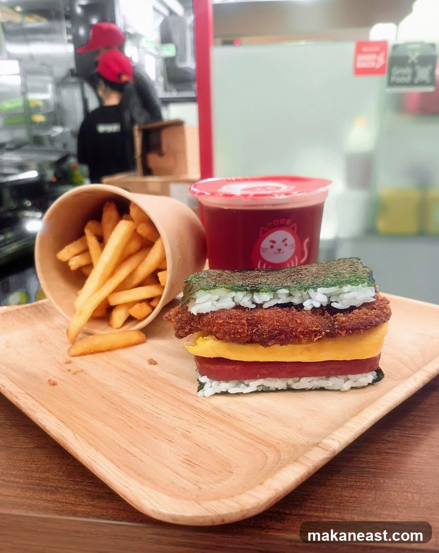 Onigirazu with Fries and Drink