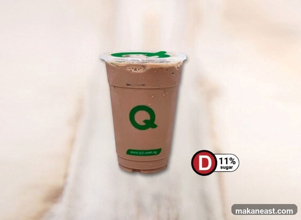 Chocolate Drink with Sugar Content Label