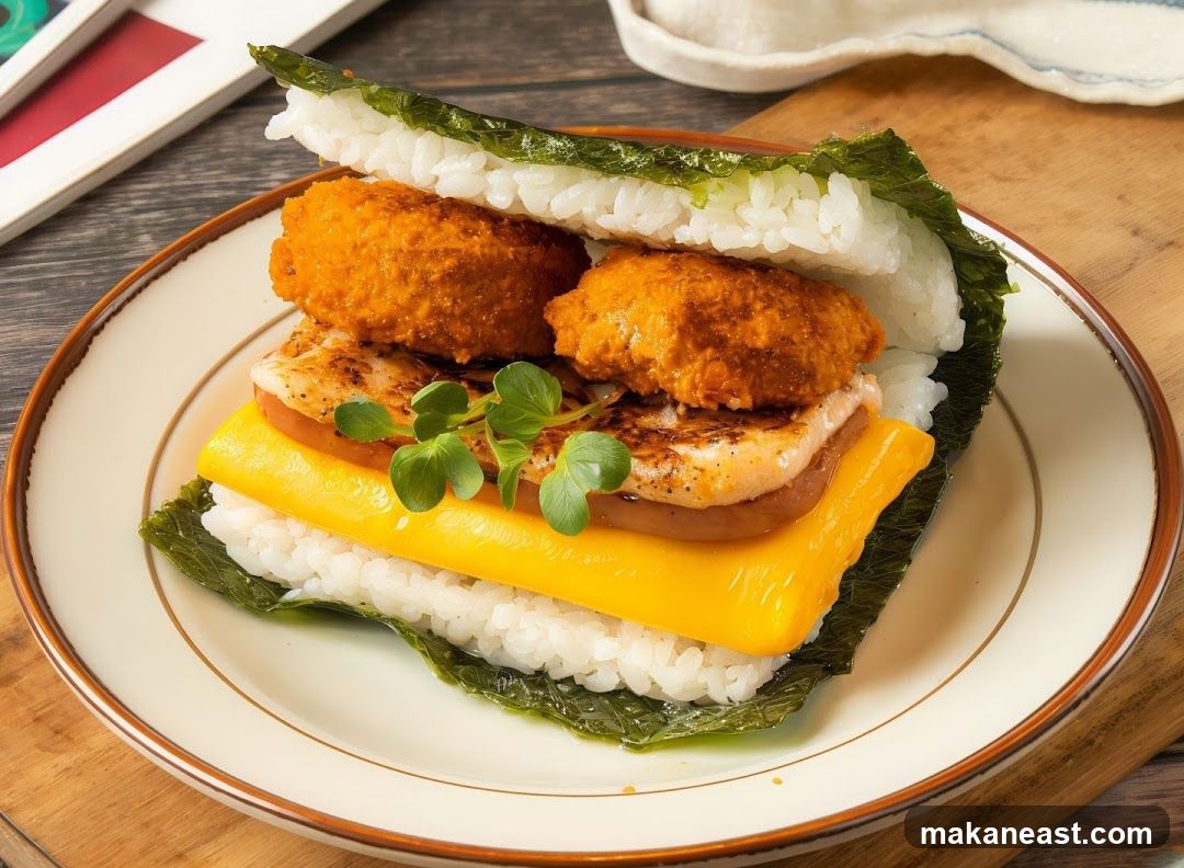 Onigirazu with Chicken and Cheese