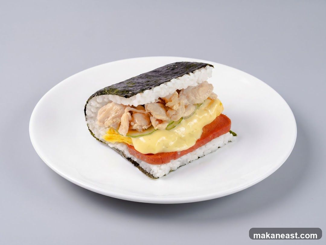 Onigirazu with Spam, Chicken, and Egg