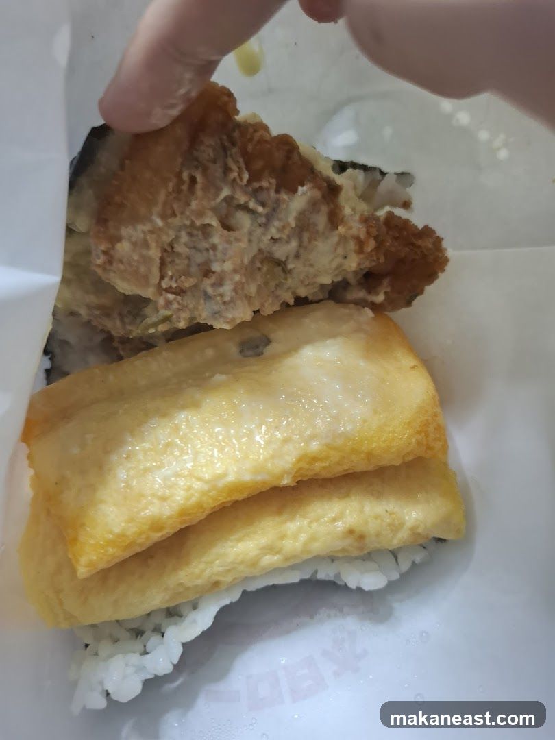 Fried Chicken and Tamagoyaki Sushi