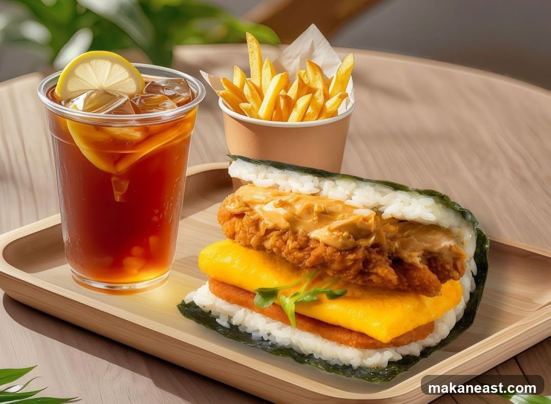 Onigirazu with Fried Chicken and Fries