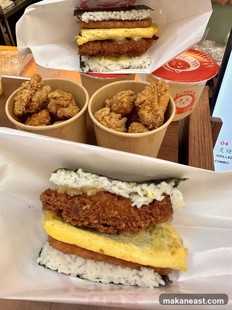 Onigiri Sandwiches and Fried Chicken