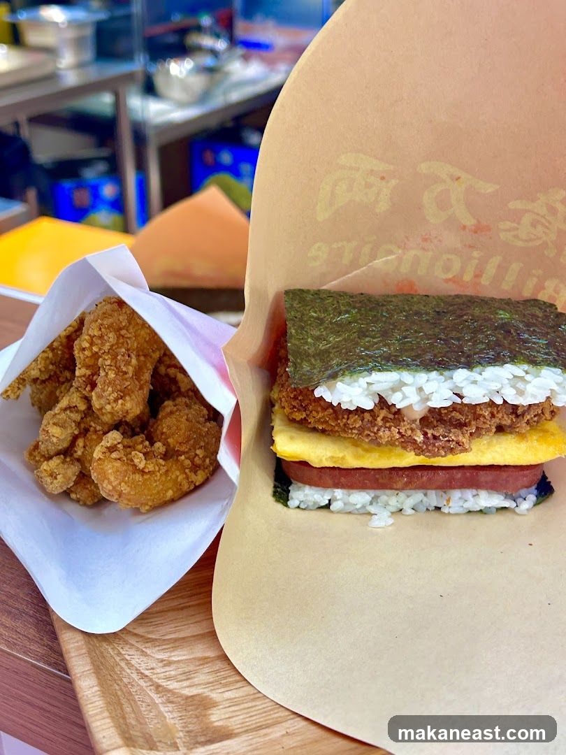 Onigiri and Fried Chicken