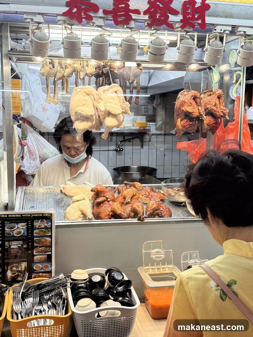 Food Stall with Roasted Chickens