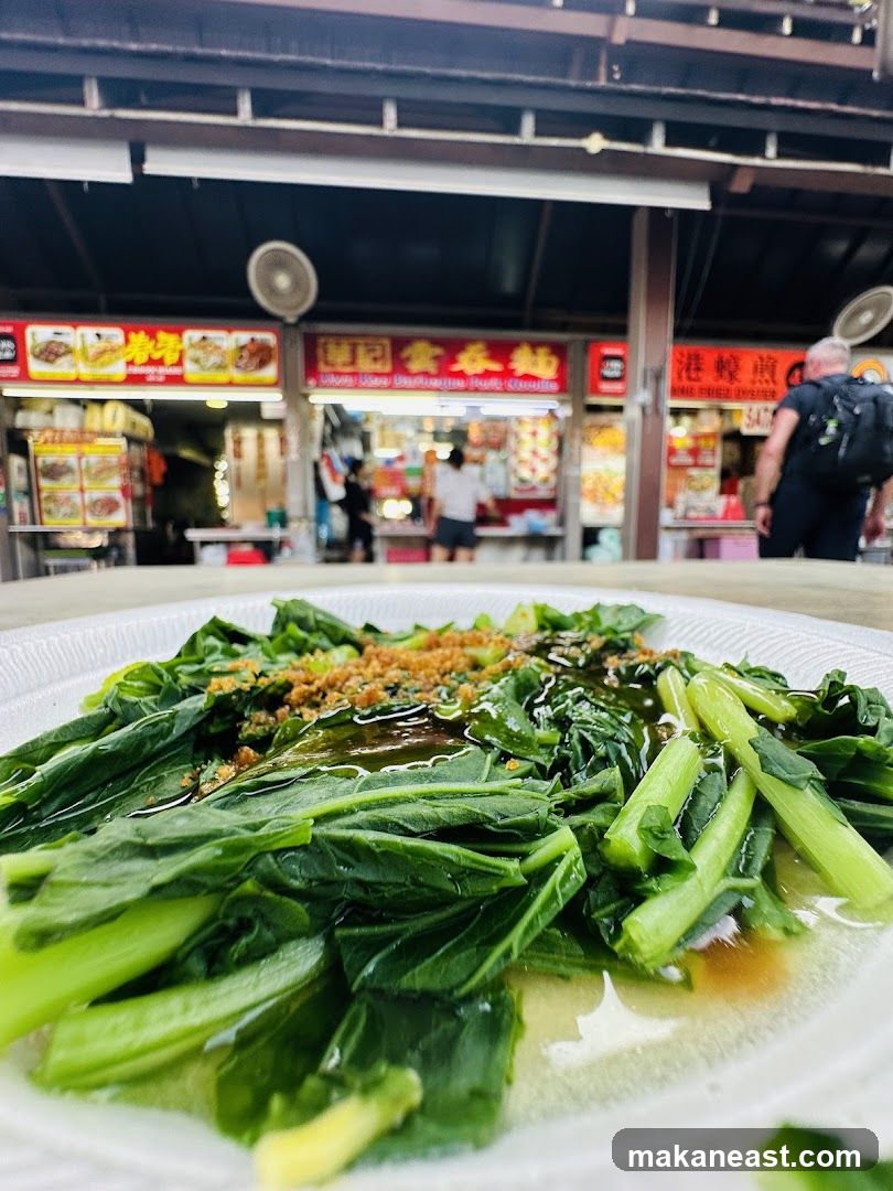 Stir-fried vegetables with garlic