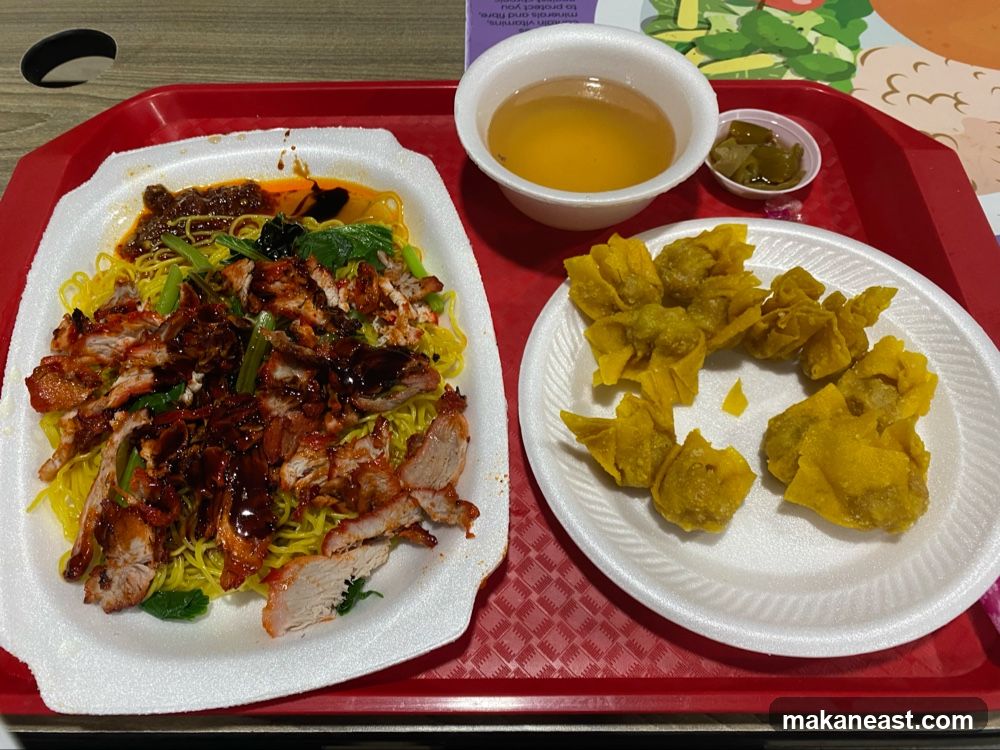Noodle Dish with Wontons