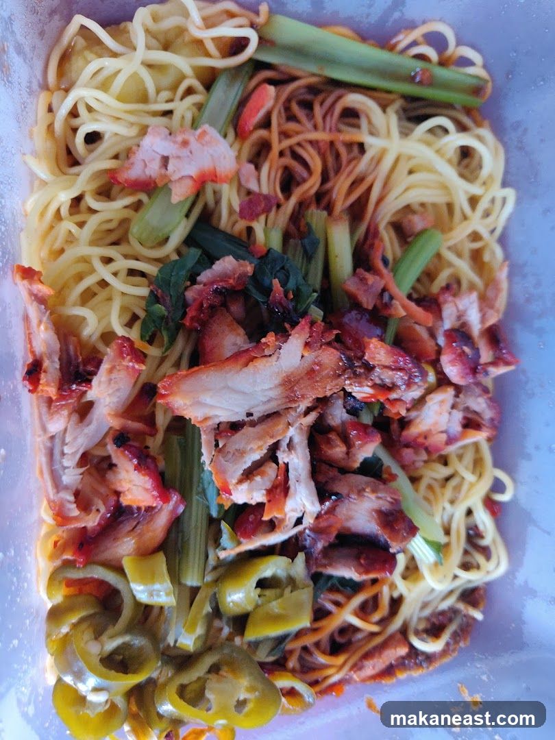 Noodles with Char Siu and Vegetables