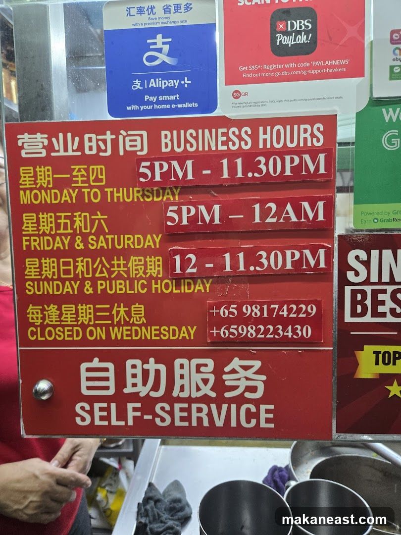 Business Hours and Payment Information