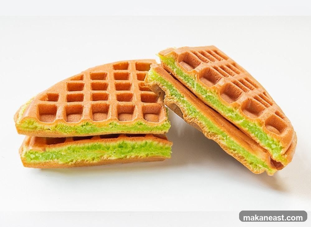 Pandan Waffles