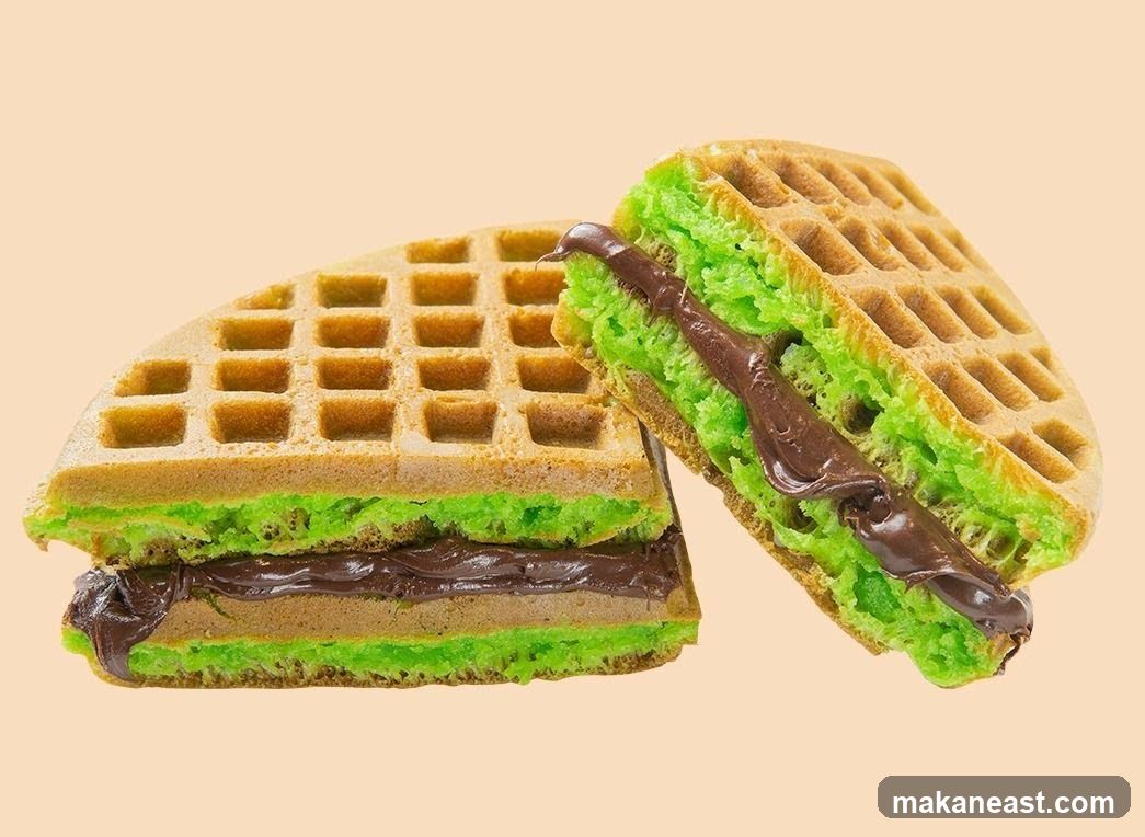 Waffles with Chocolate Spread