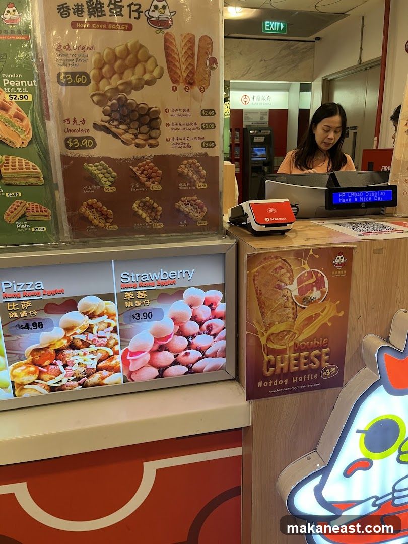 Hong Kong Egglet Menu and Counter
