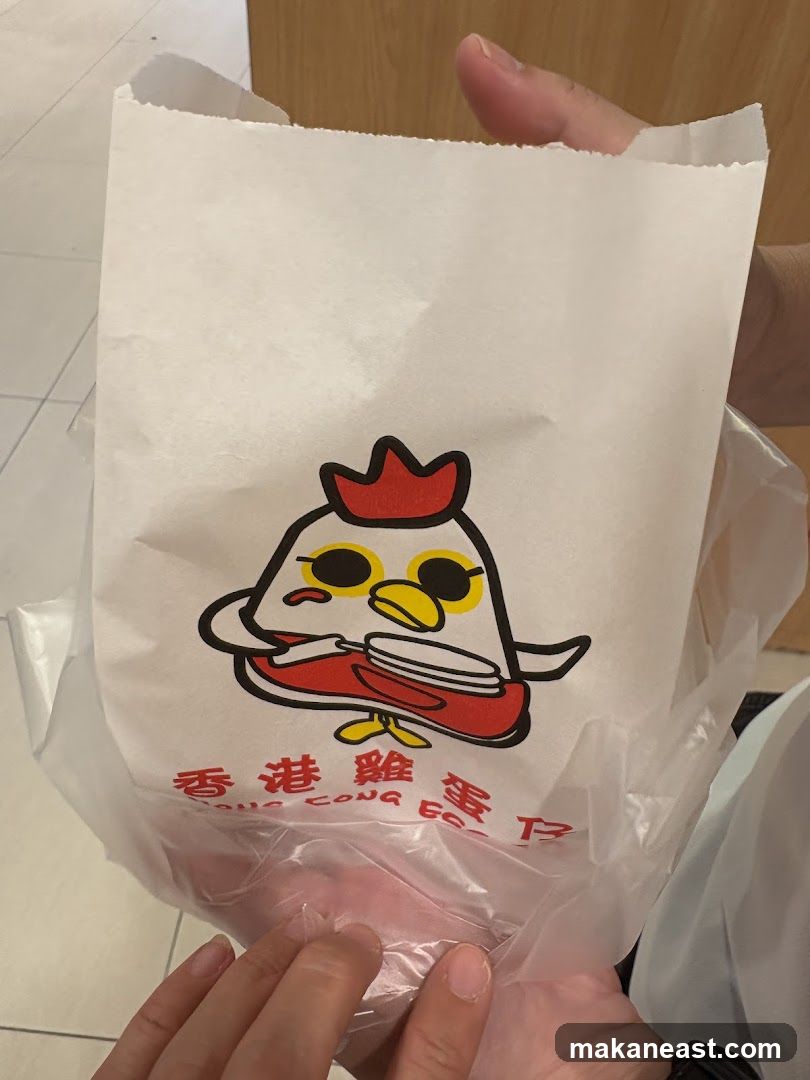 Paper Bag with Cartoon Chicken Logo